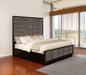 Coaster Durango Upholstered Bed Smoked Peppercorn and Grey Cal King