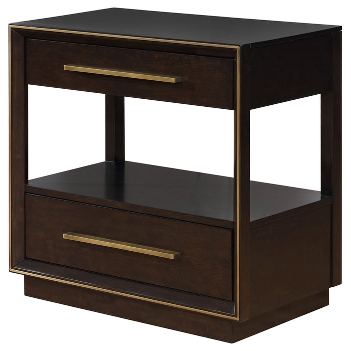 Coaster Durango 2-drawer Nightstand Smoked Peppercorn Default Title