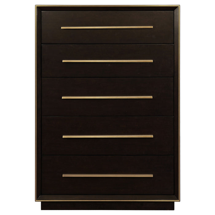 Coaster Durango 5-drawer Chest Smoked Peppercorn Default Title