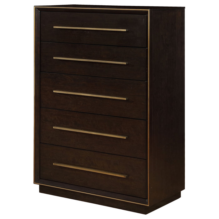 Coaster Durango 5-drawer Chest Smoked Peppercorn Default Title