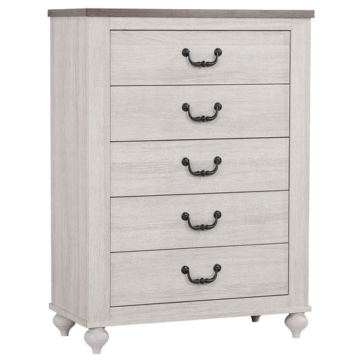 Coaster Stillwood 5-drawer Chest Vintage Linen Default Title