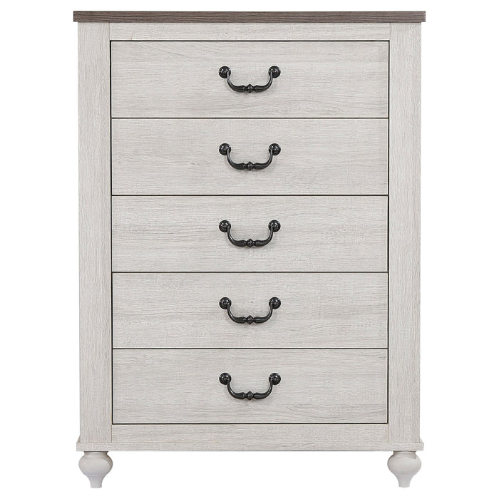 Coaster Stillwood 5-drawer Chest Vintage Linen Default Title