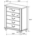 Coaster Stillwood 5-drawer Chest Vintage Linen Default Title