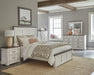 Coaster Hillcrest Panel Bedroom Set White and Dark Rum Cal King Set of 5