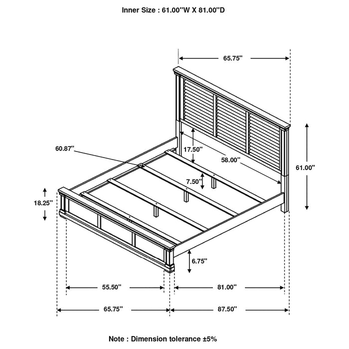 Hillcrest  Panel Bed White