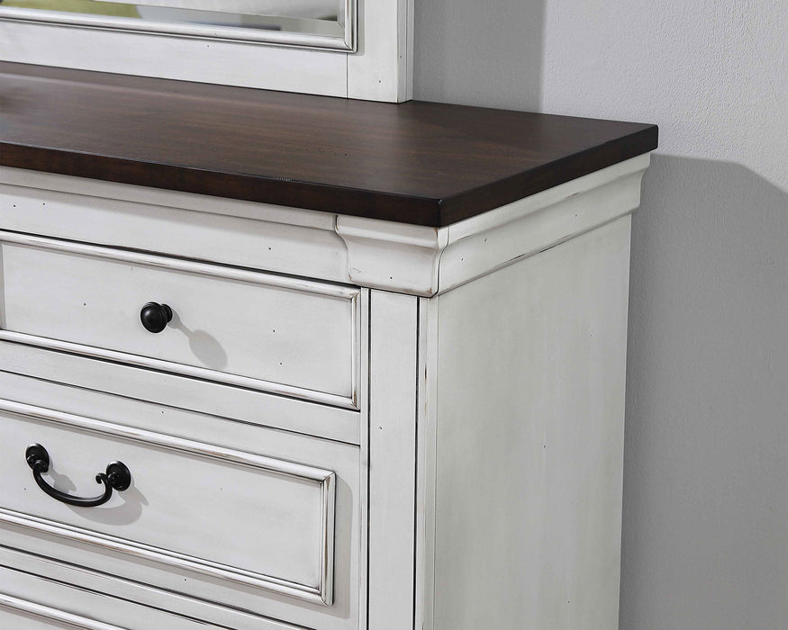 Coaster Hillcrest 9-drawer Dresser with Mirror Dark Rum and White No Mirror