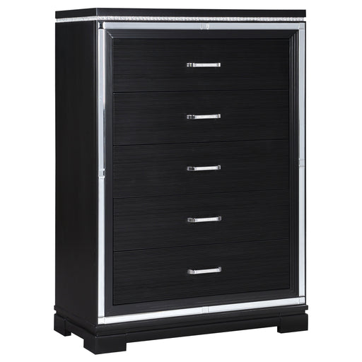 Cappola 5-drawer Bedroom Chest Black