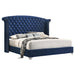 Coaster Melody Wingback Upholstered Bed Pacific Blue Cal King