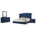 Coaster Melody Tufted Upholstered Bedroom Set Pacific Blue Cal King Set of 5