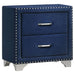 Coaster Melody 2-drawer Upholstered Nightstand Pacific Blue Default Title