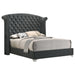 Coaster Melody Wingback Upholstered Bed Grey Eastern King