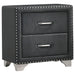 Coaster Melody 2-drawer Upholstered Nightstand Grey Default Title