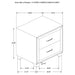 Coaster Melody 2-drawer Upholstered Nightstand Grey Default Title