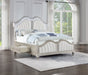 Coaster Evangeline Storage Bed with LED Headboard Silver Oak and Ivory Cal King