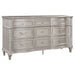 Coaster Evangeline 9-drawer Dresser with Mirror Silver Oak No Mirror