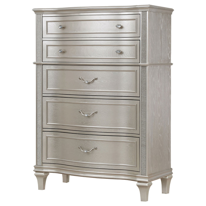 Coaster Evangeline 6-drawer Chest Silver Oak Default Title