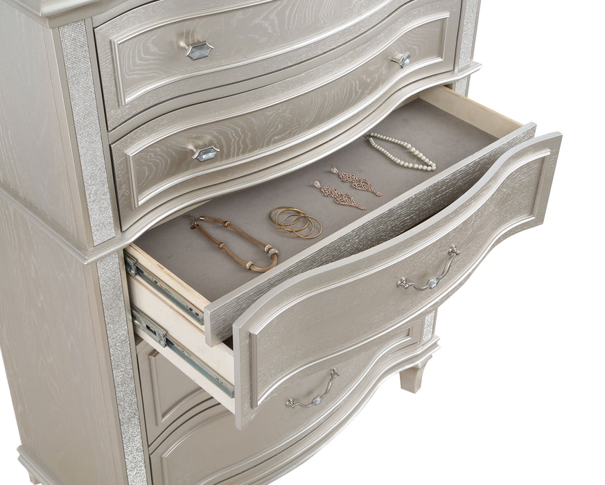 Coaster Evangeline 6-drawer Chest Silver Oak Default Title