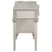 Coaster Evangeline 4-drawer Vanity Table with Faux Diamond Trim Silver and Ivory Default Title