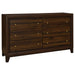 Welsley 6-drawer Dresser Cabinet Walnut