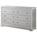 Coaster Eleanor Rectangular 6-drawer Dresser Metallic Default Title