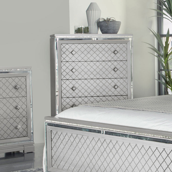 Coaster Eleanor Rectangular 5-drawer Chest Metallic Default Title