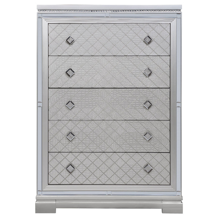 Coaster Eleanor Rectangular 5-drawer Chest Metallic Default Title