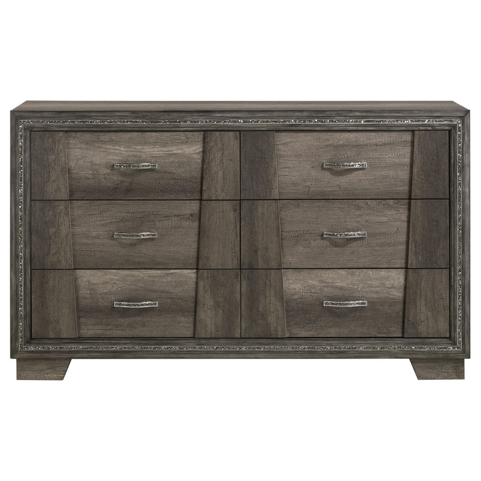 Coaster Janine 6-drawer Dresser Grey Default Title