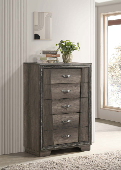 Coaster Janine 5-drawer Chest Grey Default Title