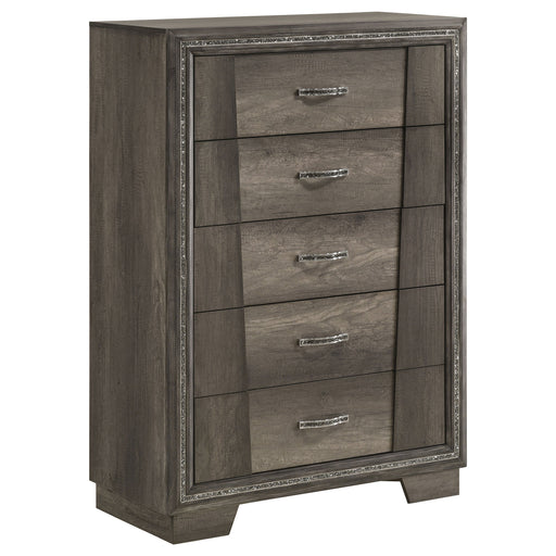 Coaster Janine 5-drawer Chest Grey Default Title