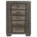 Coaster Janine 5-drawer Chest Grey Default Title