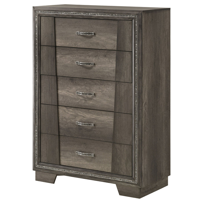 Coaster Janine 5-drawer Chest Grey Default Title