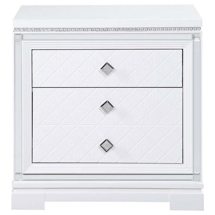 Coaster Eleanor Rectangular 2-drawer Nightstand White Default Title