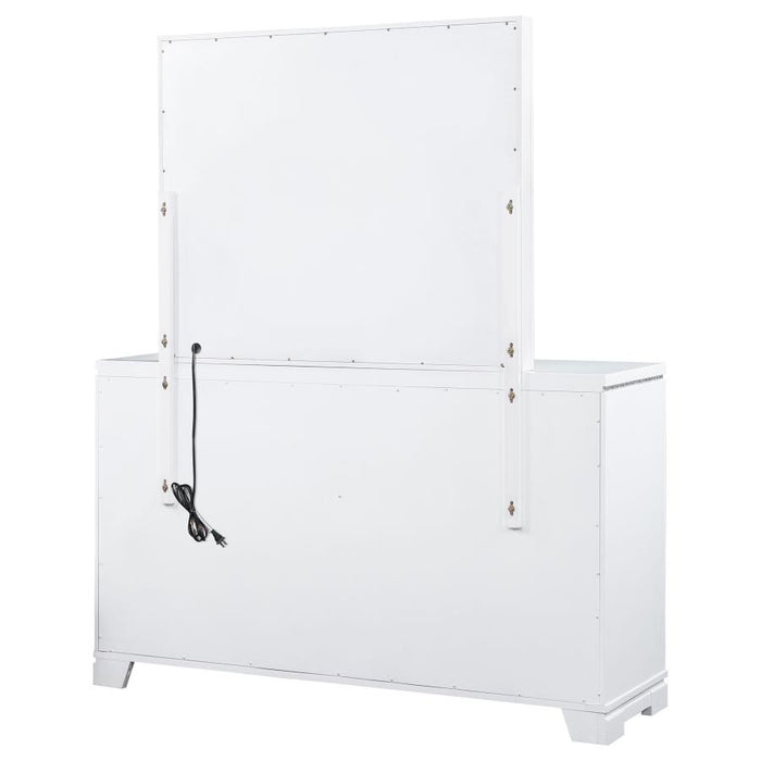 Eleanor 6-drawer Dresser with Mirror White