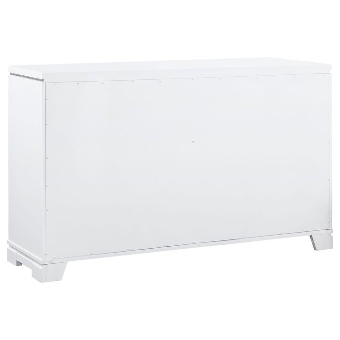 Coaster Eleanor Rectangular 6-drawer Dresser White Default Title