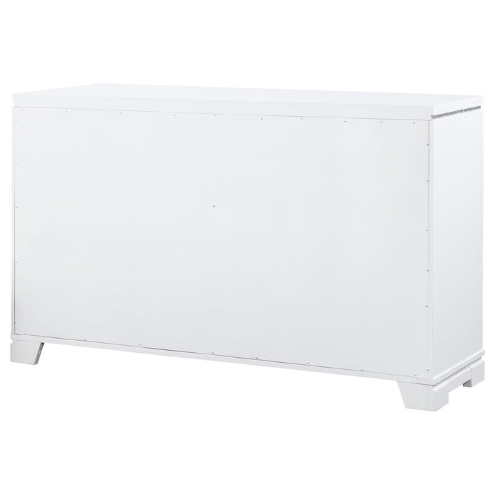 Coaster Eleanor Rectangular 6-drawer Dresser White Default Title