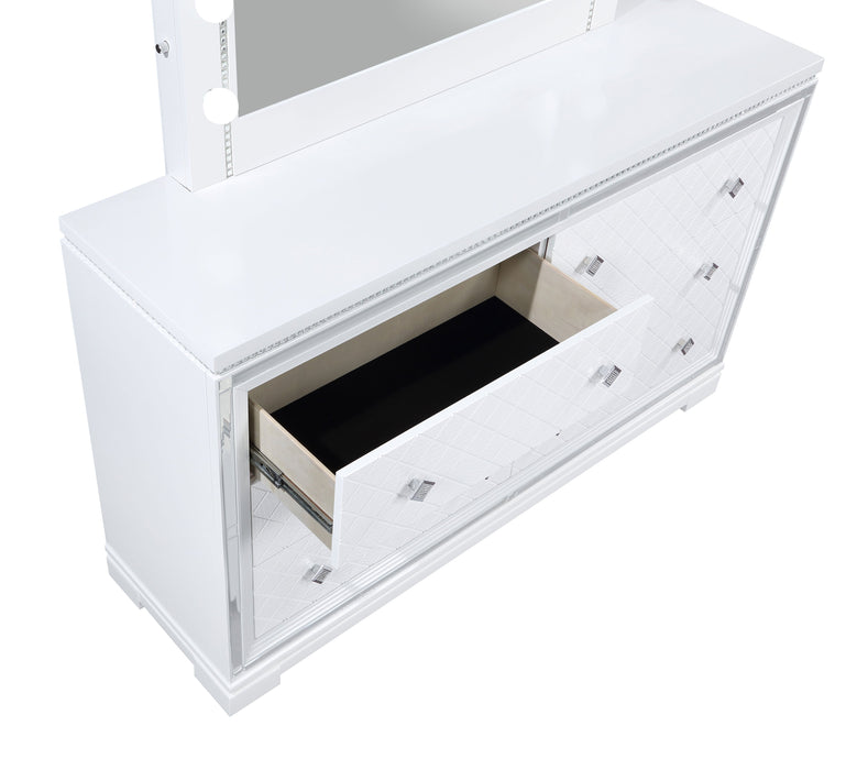 Coaster Eleanor Rectangular 6-drawer Dresser White Default Title