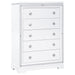 Coaster Eleanor Rectangular 5-drawer Chest White Default Title