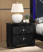 Coaster Penelope 2-drawer Nightstand Black Default Title