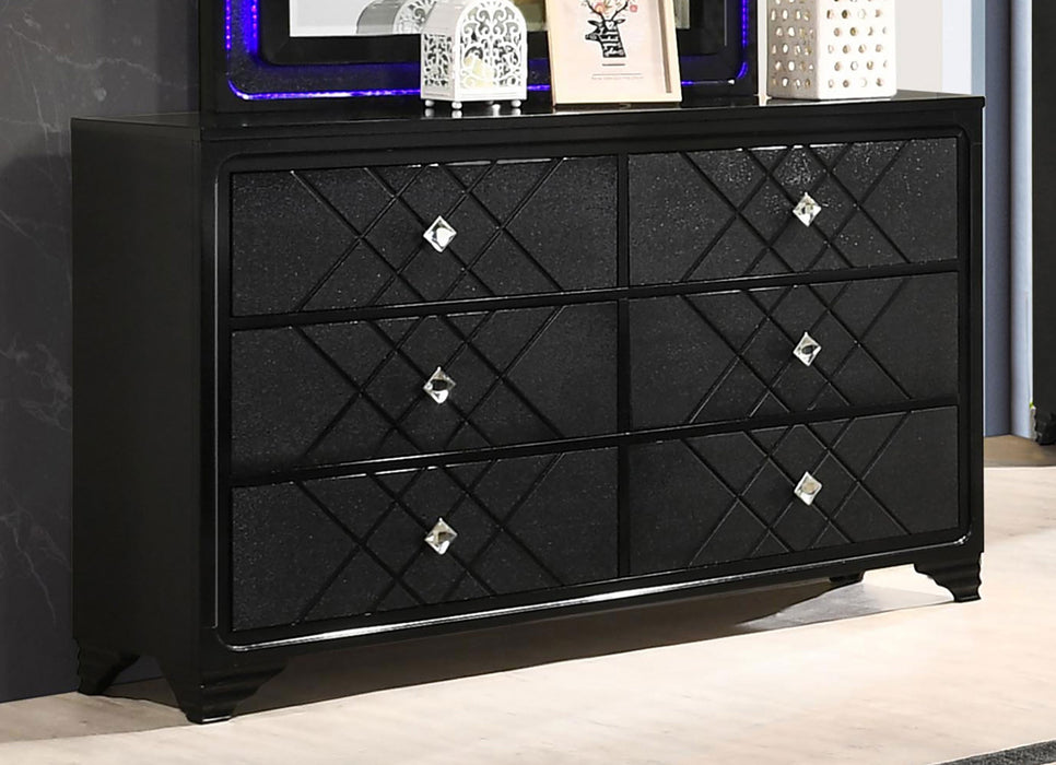 Coaster Penelope 6-drawer Dresser Black Default Title