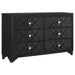 Coaster Penelope 6-drawer Dresser Black Default Title