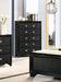 Coaster Penelope 5-drawer Chest Black Default Title