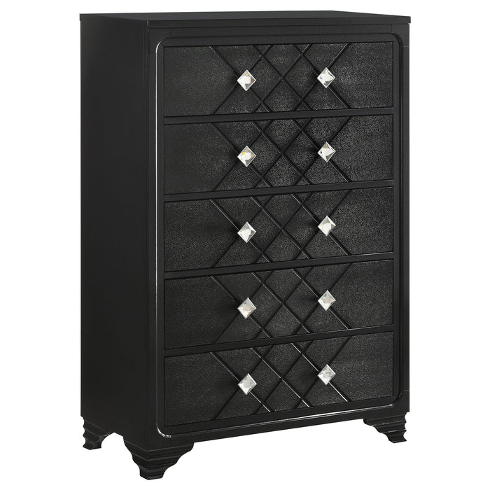 Coaster Penelope 5-drawer Chest Black Default Title