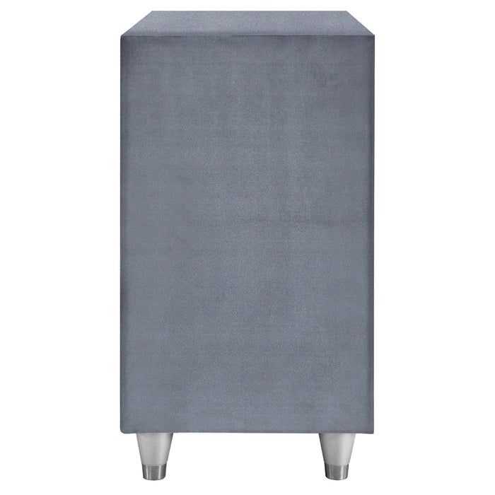 Coaster Antonella 3-drawer Upholstered Nightstand Grey Default Title