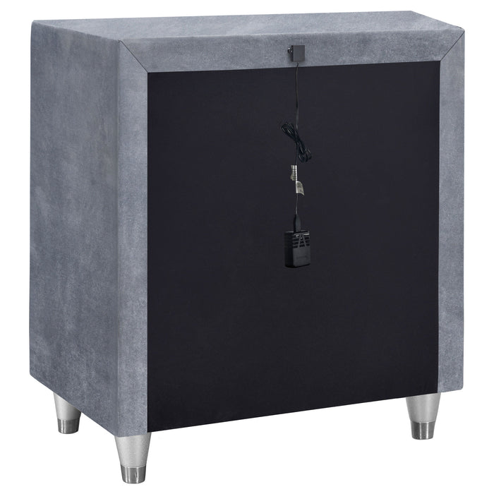 Coaster Antonella 3-drawer Upholstered Nightstand Grey Default Title