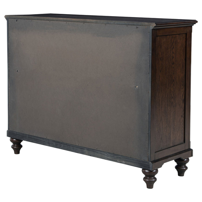 Andover 8-drawer Dresser Cabinet Dark Oak