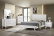 Coaster Janelle Bedroom Set White Eastern King Set of 4