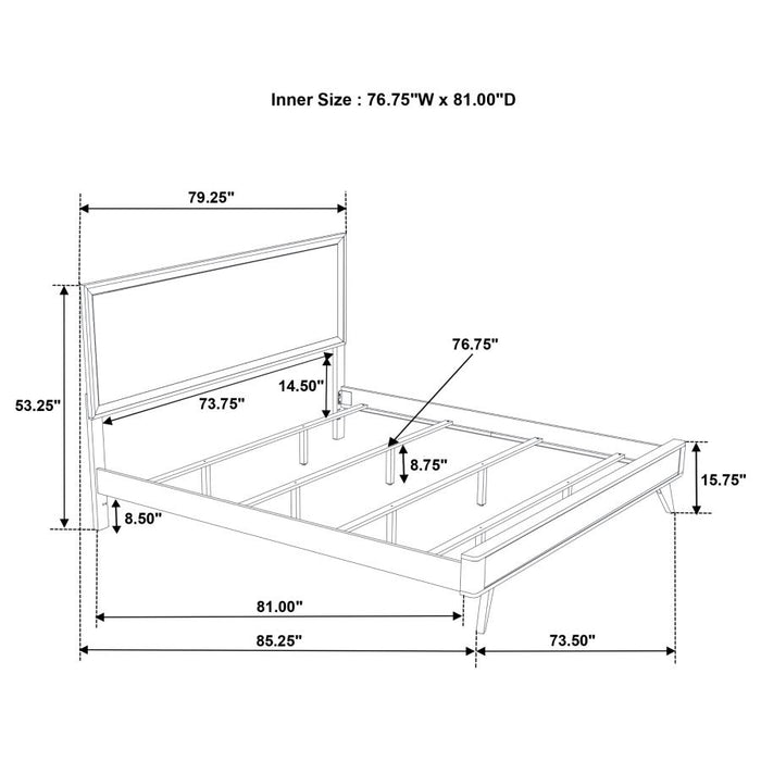 Janelle Wood Eastern King Panel Bed White