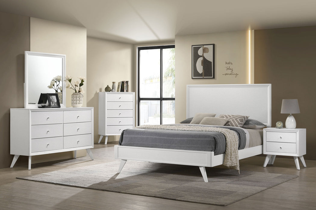 Coaster Janelle Bedroom Set White Cal King Set of 4