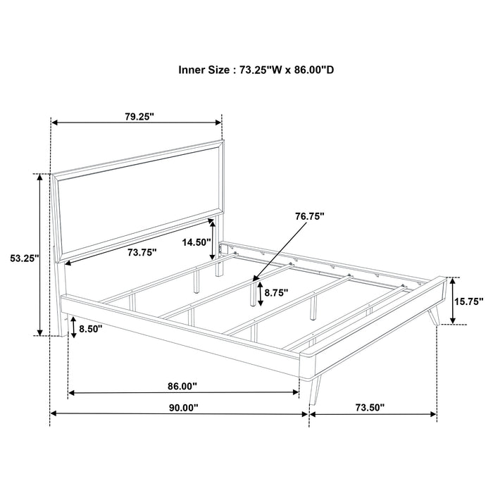 Coaster Janelle Bedroom Set White Cal King Set of 5