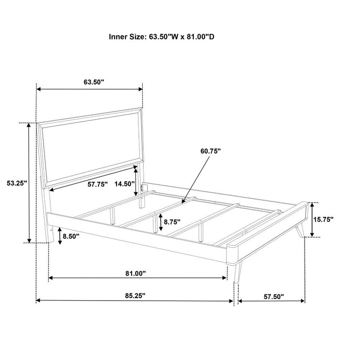 Janelle Wood Queen Panel Bed White